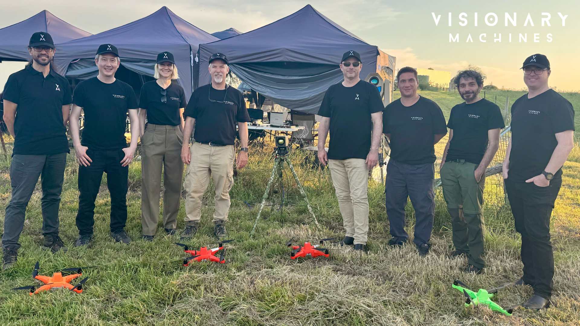 Visionary Machines Team in the Field Counter Drone C-UAS Pandion Sentinel